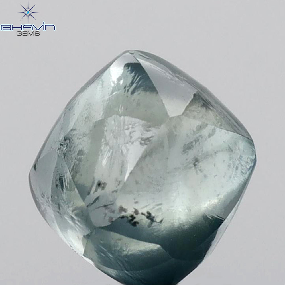 2.93 CT Natural Rough Diamond Enhanced Blue Color Clarity SI (7.97 MM)