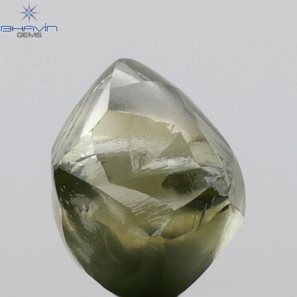 1.94 CT Natural Rough Diamond Enhanced Green Color Clarity SI1 (5.90 MM)