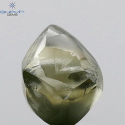 1.94 CT Natural Rough Diamond Enhanced Green Color Clarity SI1 (5.90 MM)
