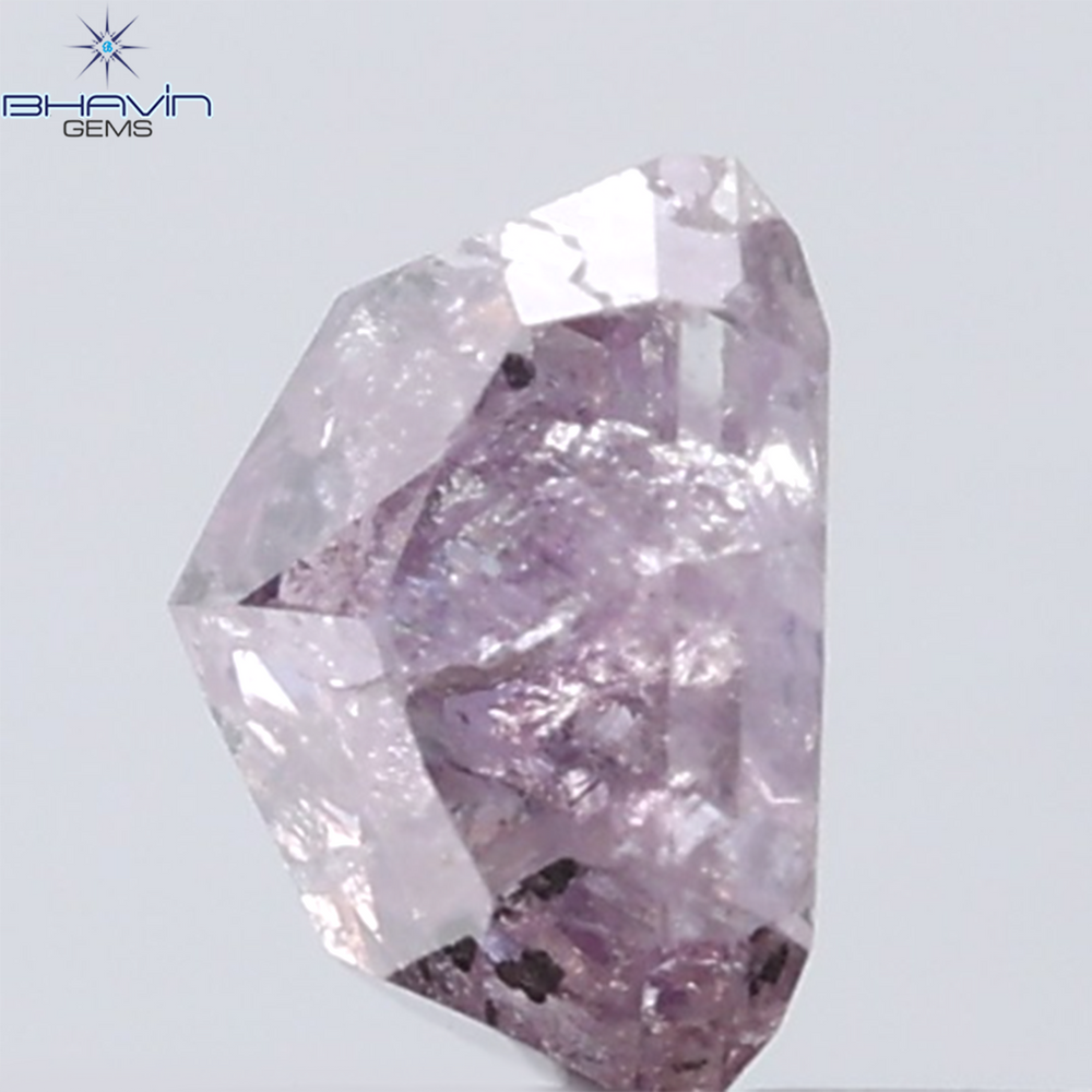 0.74 CT Radiant Diamond Natural Pink Color I3 Clarity (4.93 MM)