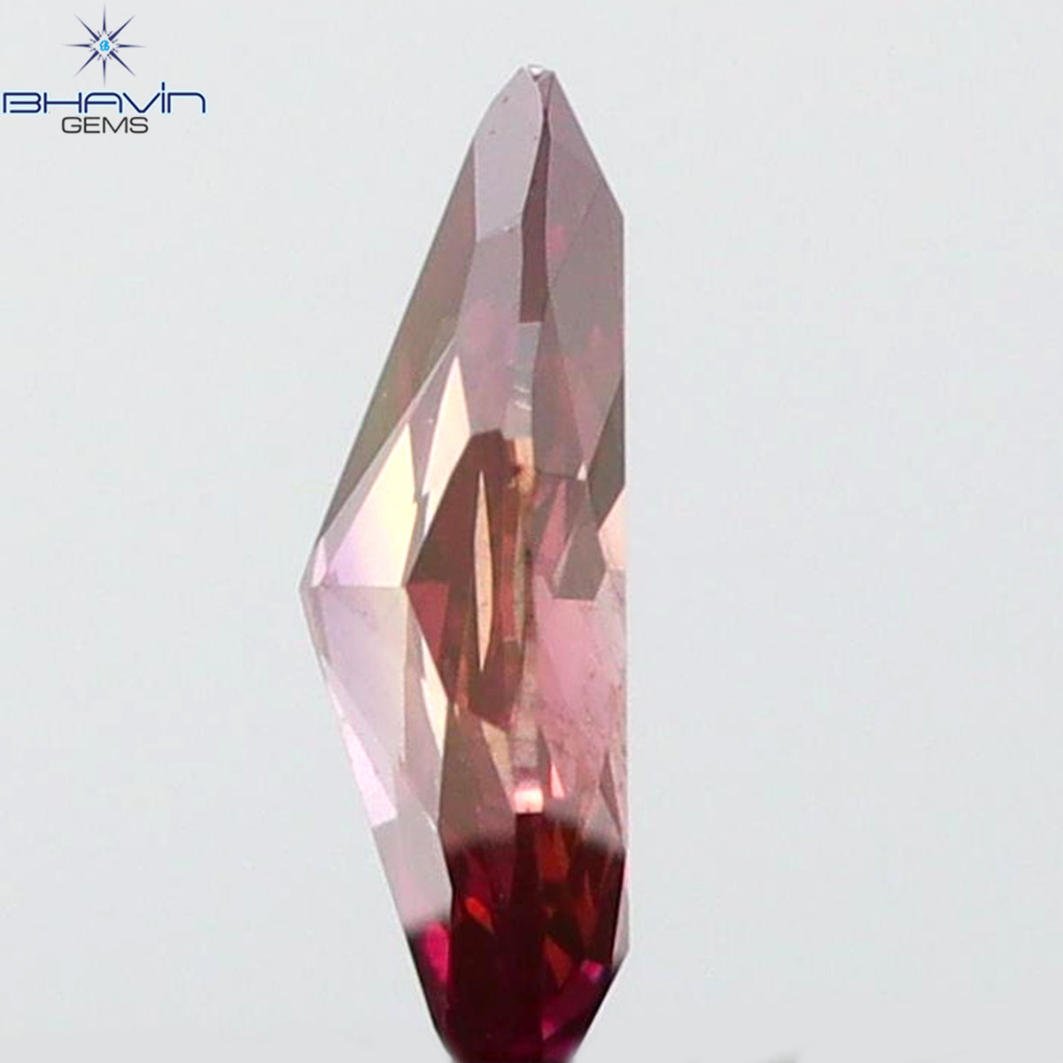 0.10 CT マーキスシェイプ 天然ルースダイヤモンド ピンクカラー VS2 クラリティ (4.32 MM)