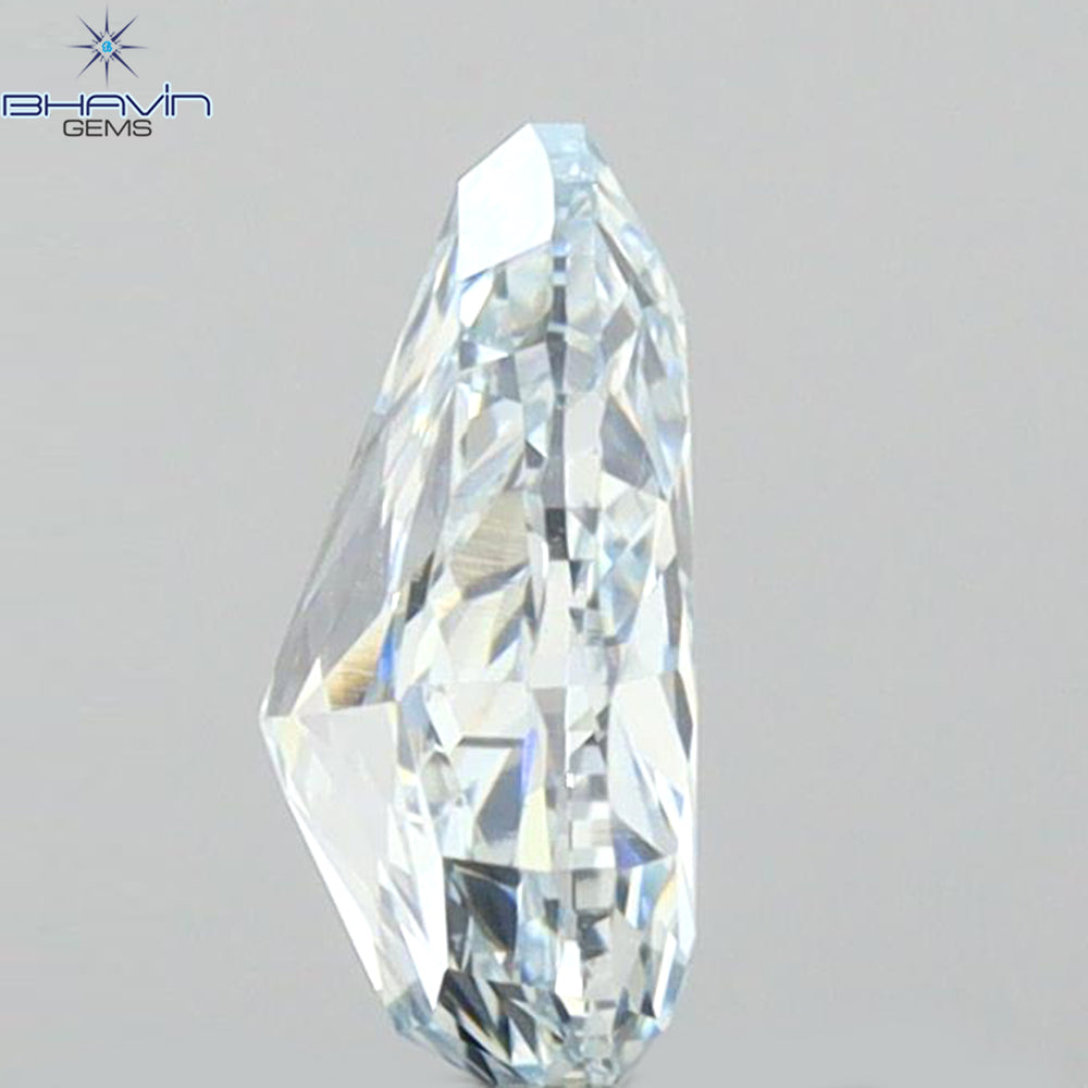 0.68 CT Pear Shape Natural Diamond Blue Color VS2 Clarity (6.80 MM)