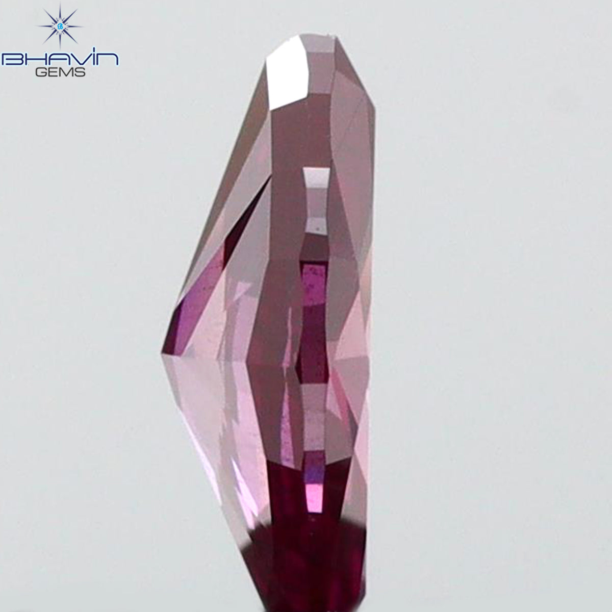 0.22 CT マーキスシェイプ 天然ダイヤモンド ピンクカラー VS2 クラリティ (5.71 MM)