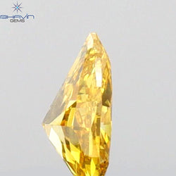 0.23 CT Pear Shape Natural Diamond Orange Color SI1 Clarity (5.00 MM)