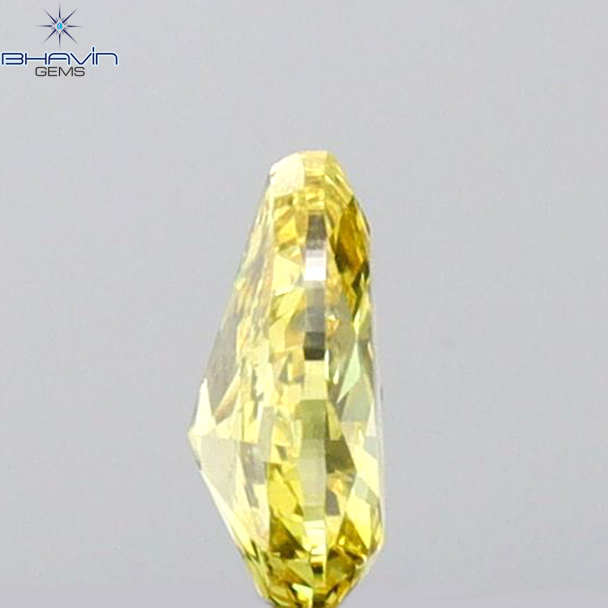 0.19 CT ペアシェイプ 天然ダイヤモンド イエローカラー VS2 クラリティ (4.46 MM)