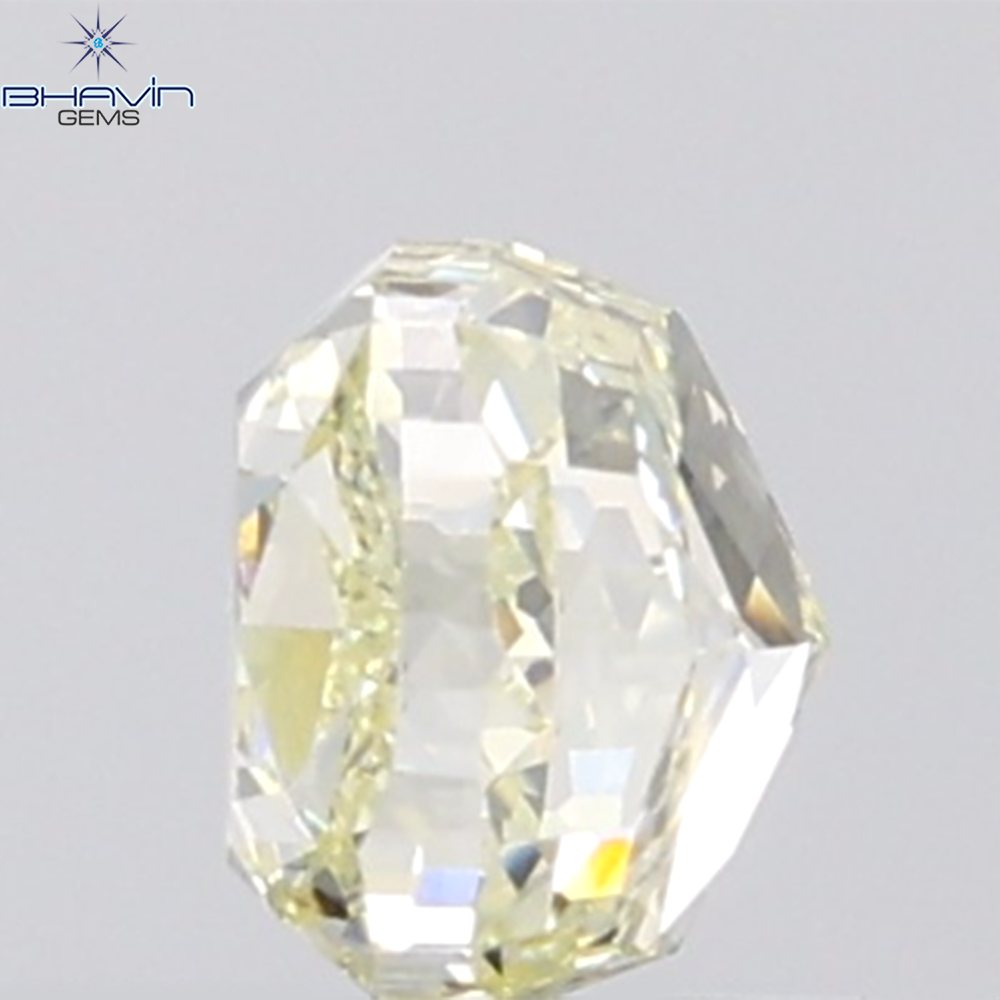 1.01 CT Cushion Diamond Natural Yellow Color SI1 Clarity (5.16 MM)