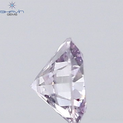 0.18 CT ラウンド ローズ カット シェイプ 天然ダイヤモンド ピンク色 I2 クラリティ (3.86 MM)