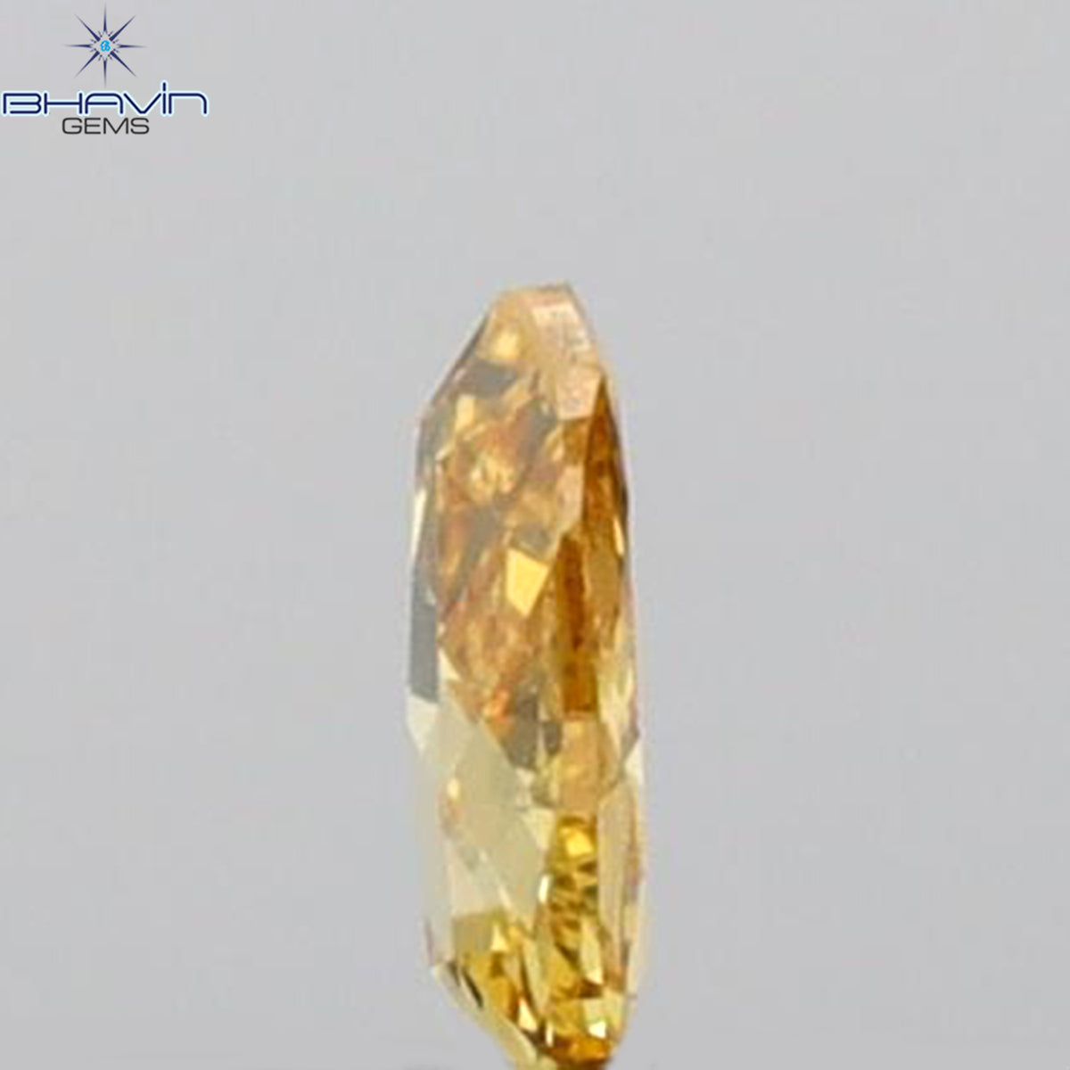 0.11 CT ハートシェイプ 天然ダイヤモンド オレンジカラー VS1 クラリティ (3.87 MM)