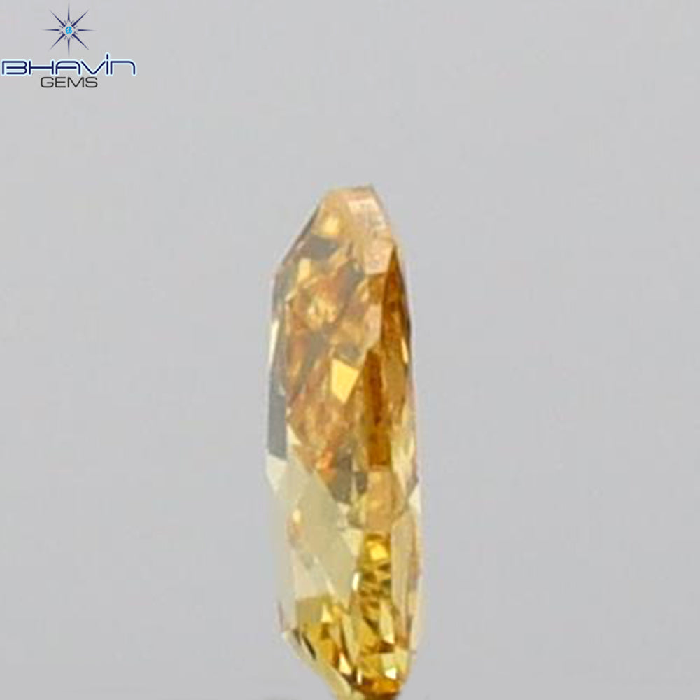 0.11 CT Heart Shape Natural Diamond Orange Color VS1 Clarity (3.87 MM)