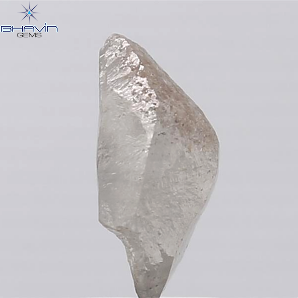 2.33 CT Rough Shape Natural Diamond White Milky Color I3 Clarity (10.84 MM)