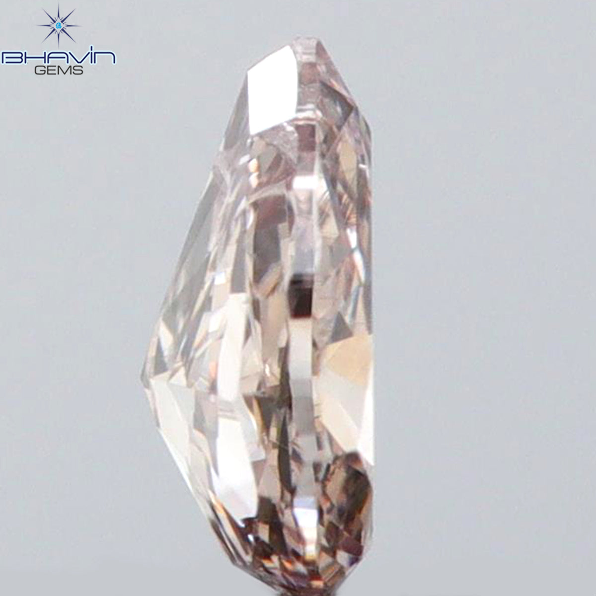 0.13 CT Natural Pear Diamond Pink Color Clarity SI2 (4.05 MM)