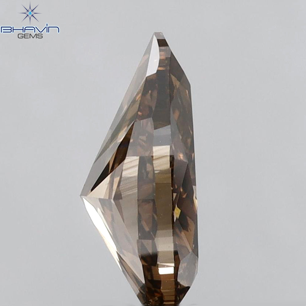 2.01 CT Pear Shape Natural Diamond Brown Color VS2 Clarity (10.31 MM)