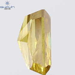 1.00 CT Radiant Natural Yellow Diamond I2 Clarity (6.58 MM)