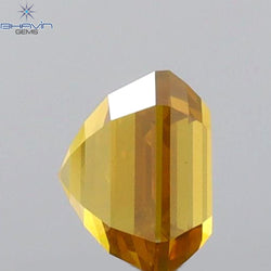 0.60 CT Asscher Shape Natural Loose Diamond Orange Color VS2 Clarity (4.35 MM)