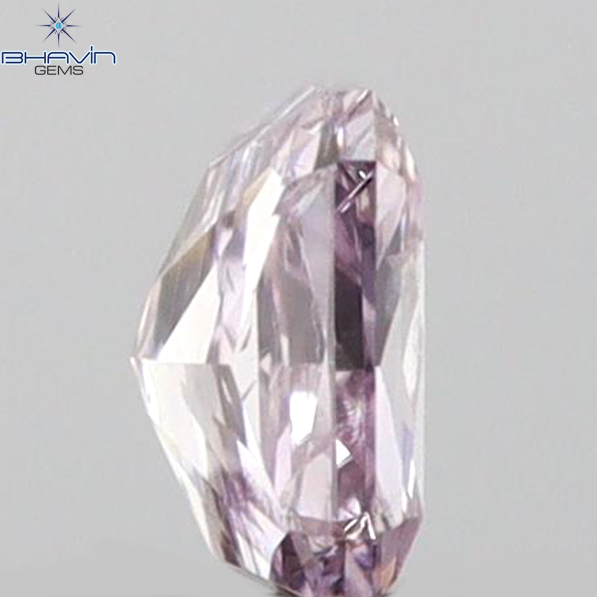 0.10 CT ラディアントシェイプ 天然ダイヤモンド ピンクカラー SI1 クラリティ (2.90 MM)