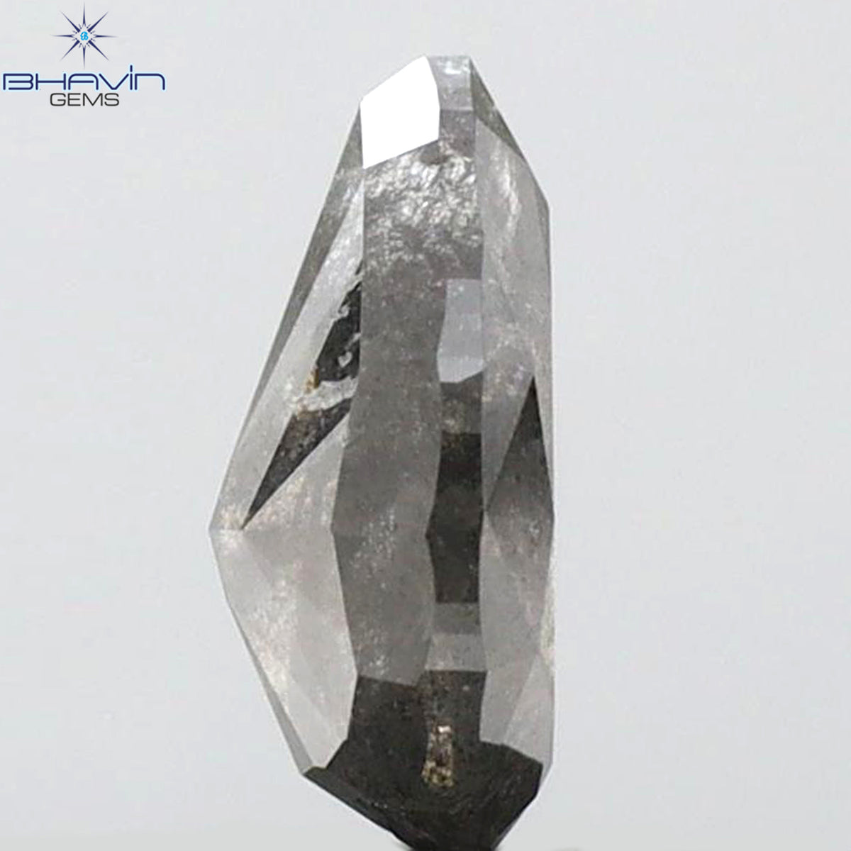 0.80 CT Pear Shape Natural Loose Diamond Salt And Pepper Color I3 Clarity (7.24 MM)