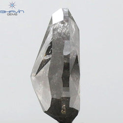 0.80 CT Pear Shape Natural Loose Diamond Salt And Pepper Color I3 Clarity (7.24 MM)