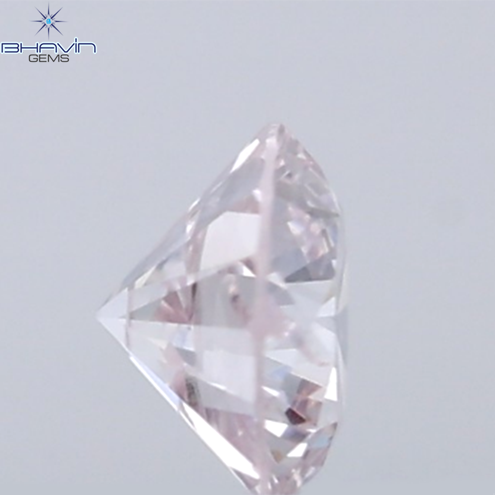 0.18 CT ラウンド ローズ カット シェイプ 天然ダイヤモンド ピンク色 I2 クラリティ (3.86 MM)