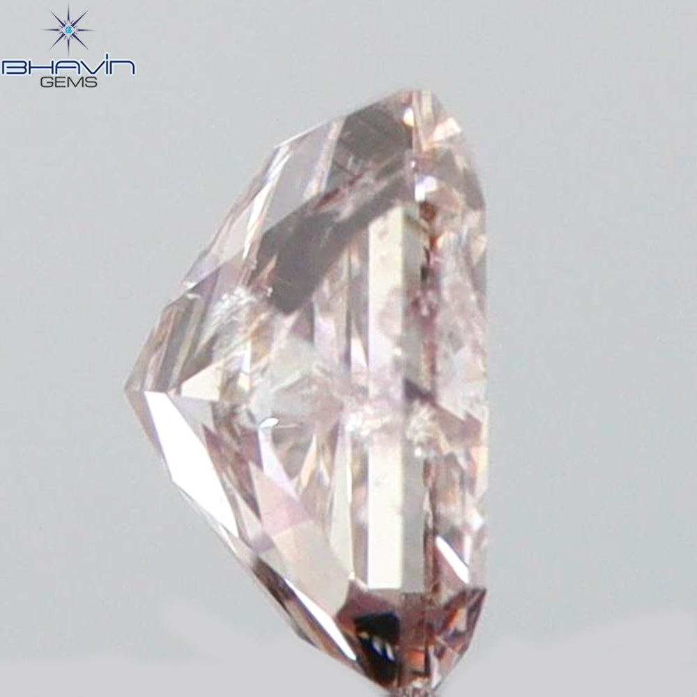 0.21 CT Radiant Shape Natural Diamond Pink Color I1 Clarity (3.40 MM)