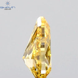 0.25 CT Pear Shape Natural Diamond Orange Color SI1 Clarity (4.90 MM)