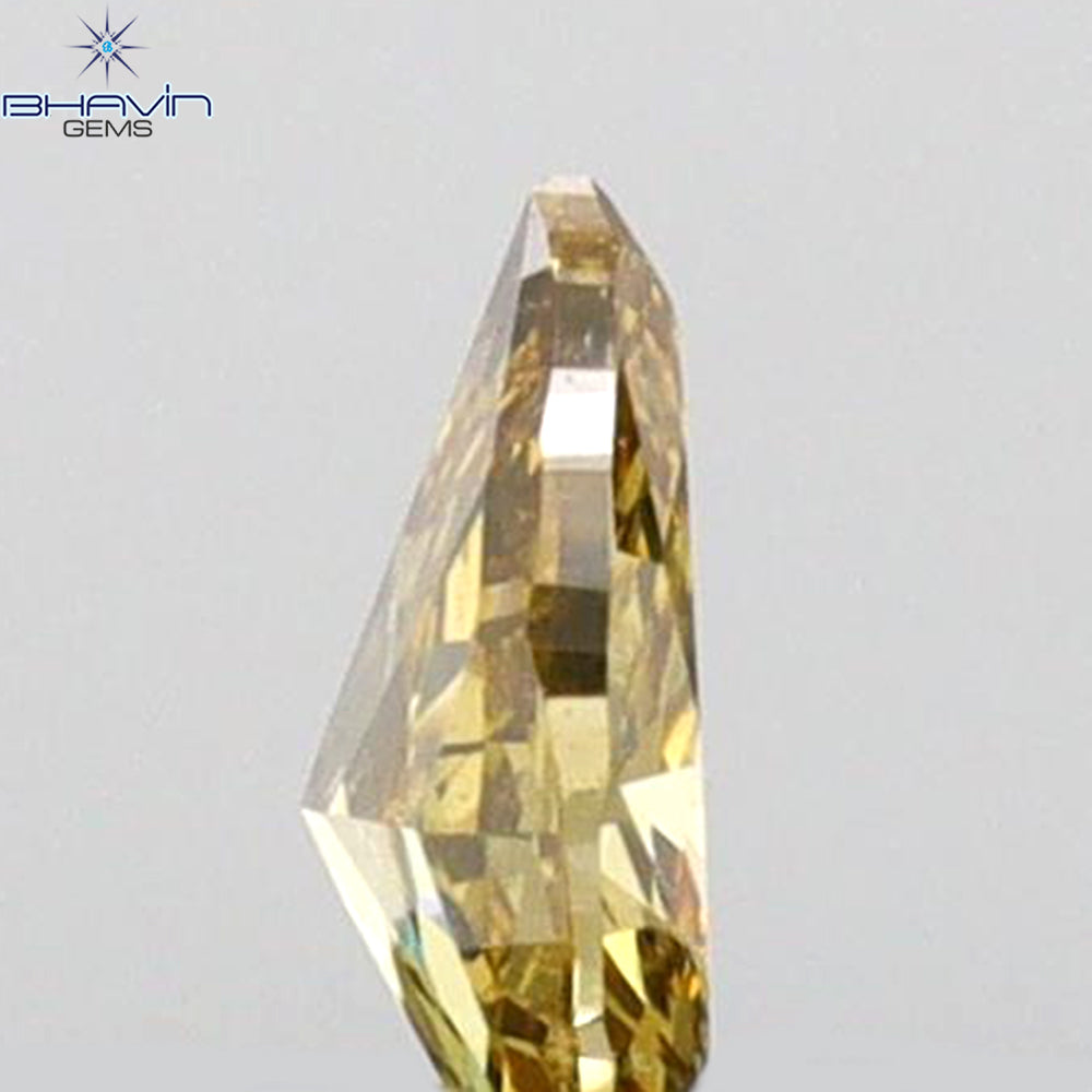 0.29 CT ペアシェイプ ナチュラル ダイヤモンド グリーン (カメレオン) カラー VS1 クラリティ (5.89 MM)