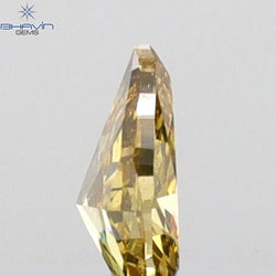 0.14 CT Pear Shape Natural Diamond Green (Chameleon) Color VS2 Clarity (4.43 MM)