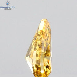 0.12 CT Pear Shape Natural Diamond Orange Color VS1 Clarity (4.03 MM)