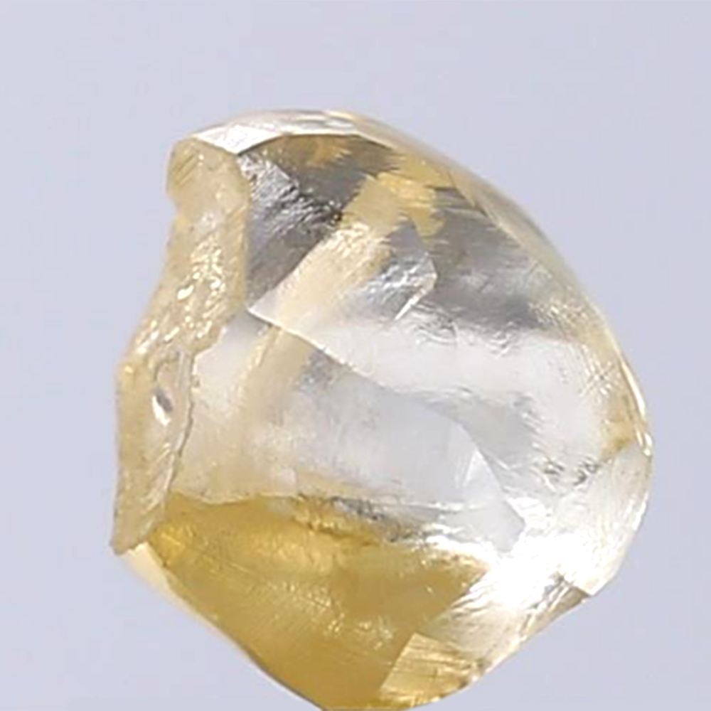 1.90 CT Rough Shape Natural Diamond Orange Yellow Color VS2 Clarity (7.20 MM)