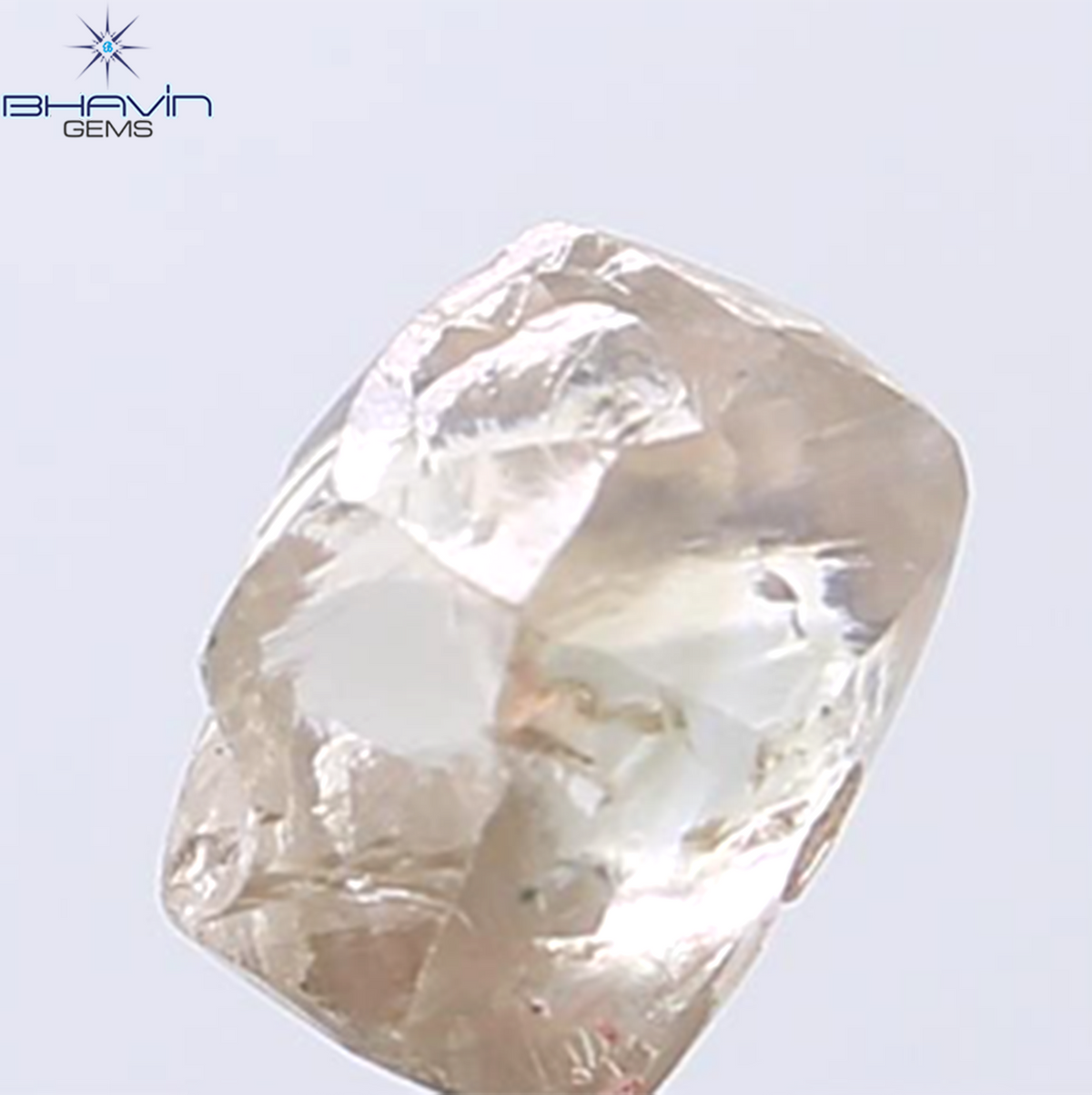 0.49 CT ラフシェイプ ナチュラル ダイヤモンド ピンク色 I3 クラリティ (4.90 MM)