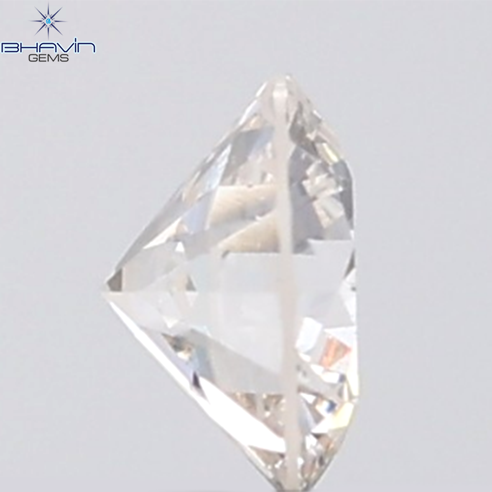 0.18 CT ラウンド ローズ カット シェイプ 天然ダイヤモンド ピンク色 I2 クラリティ (3.86 MM)
