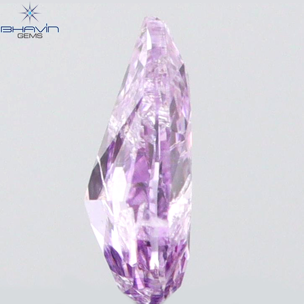 0.10 CT Natural Pear Diamond Pink Color Clarity I2 (4.02 MM)
