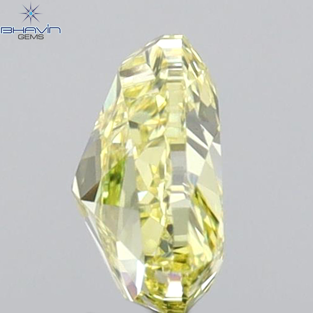 0.51 CT Heart Shape Natural Diamond Yellow Color VS2 Clarity (5.12 MM)