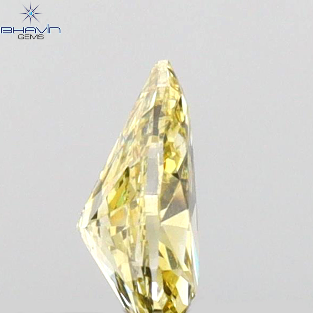 0.27 CT Pear Shape Natural Diamond Green (Chameleon) Color SI1 Clarity (5.34 MM)