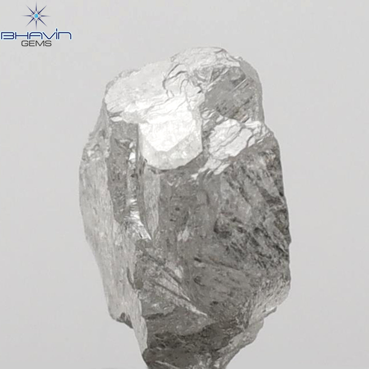 2.52 CT Rough Shape Natural Diamond Salt And Pepper Color (7.88 MM)