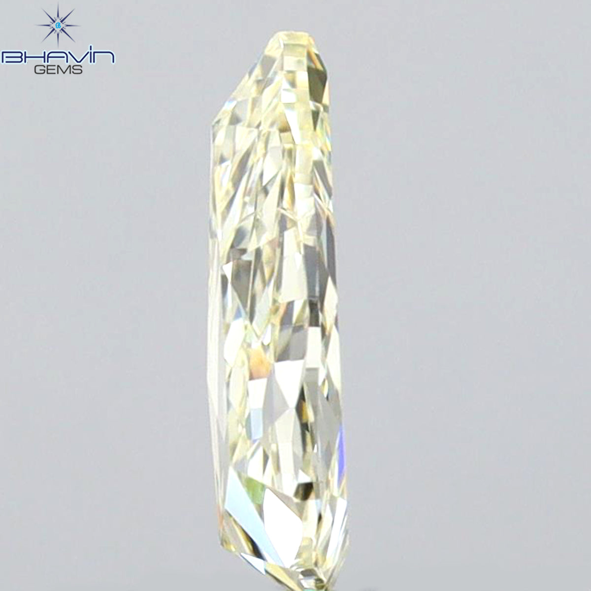0.64 CT Natural Pear Diamond Light Yellow Color Clarity VVS1 (7.97 MM)