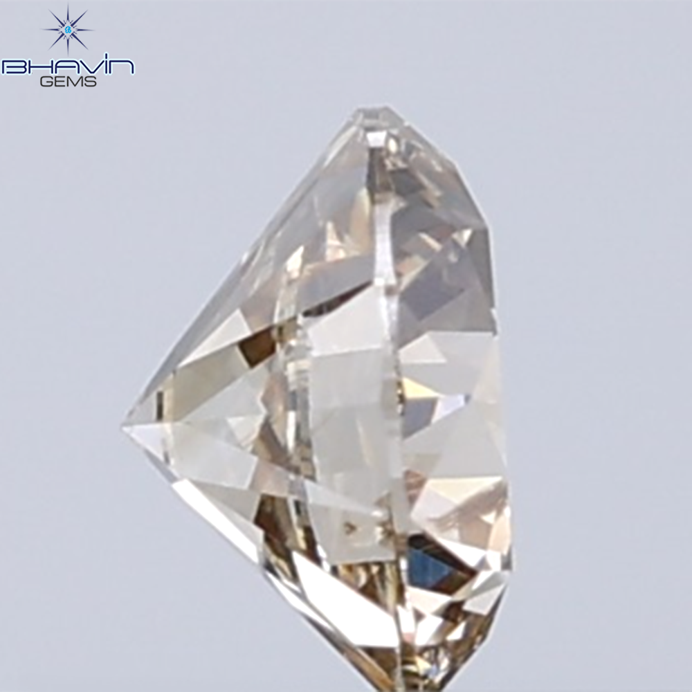 0.25 CT Natural Round Diamond Brown Color Clarity SI1 (4.02 MM)
