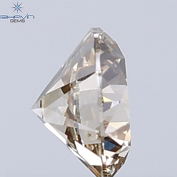0.25 CT Natural Round Diamond Brown Color Clarity SI1 (4.02 MM)