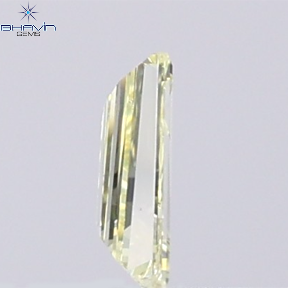 0.24 CT Baguette Shape Natural Diamond Yellow Color VS2 Clarity (5.44 MM)