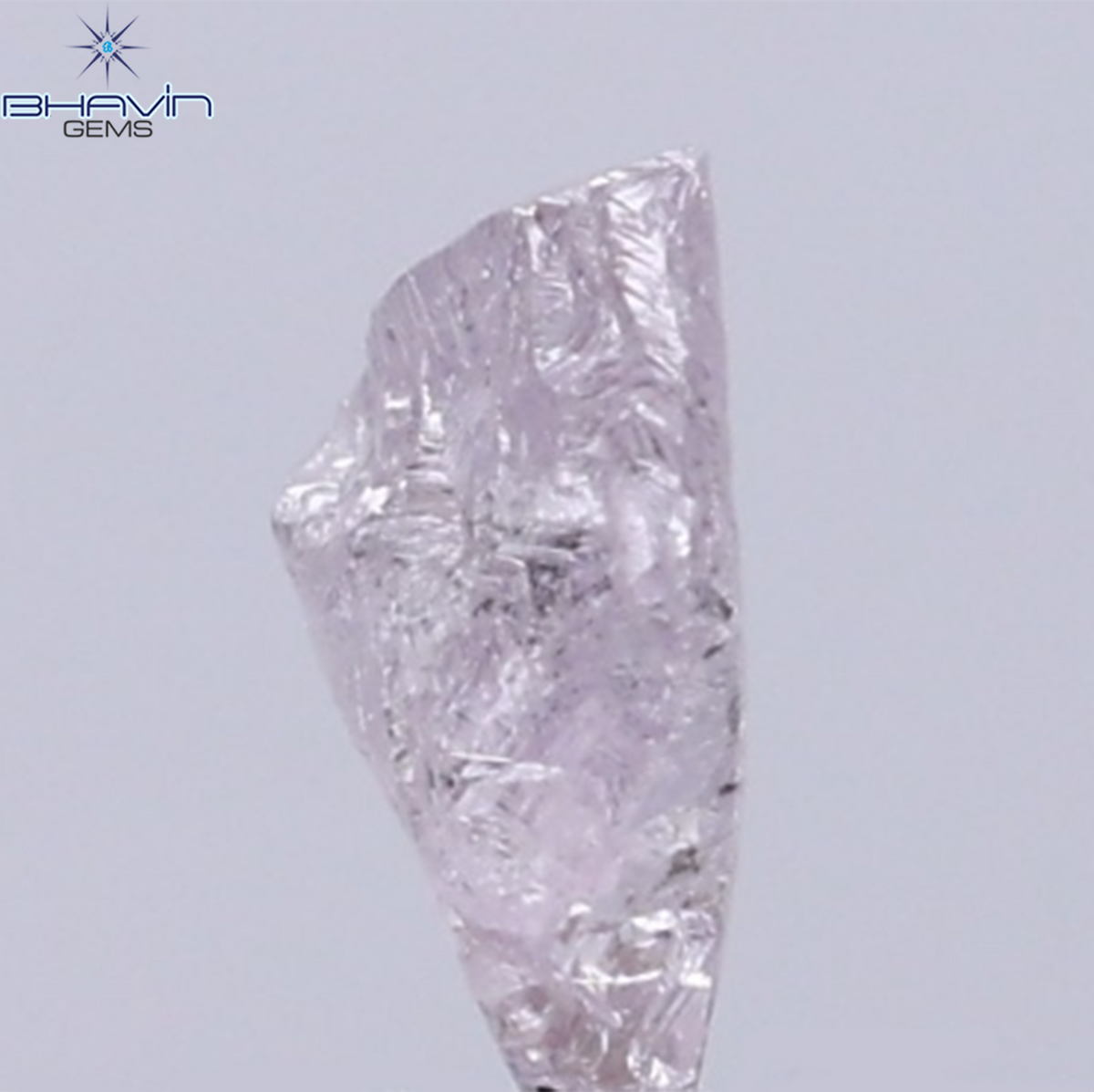 0.37 CT Natural Rough Diamond Pink Color Clarity I1 (5.40 MM)