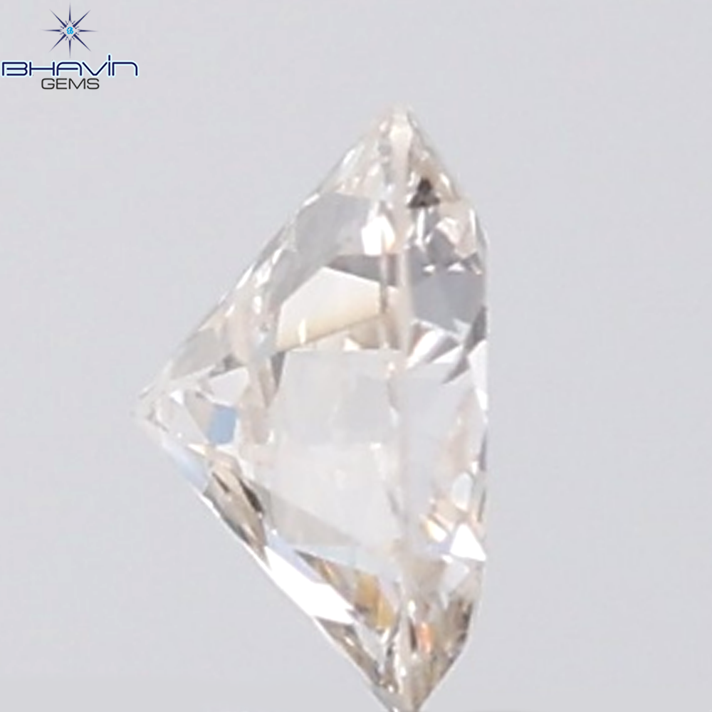 0.18 CT ラウンド ローズ カット シェイプ 天然ダイヤモンド ピンク色 I2 クラリティ (3.86 MM)