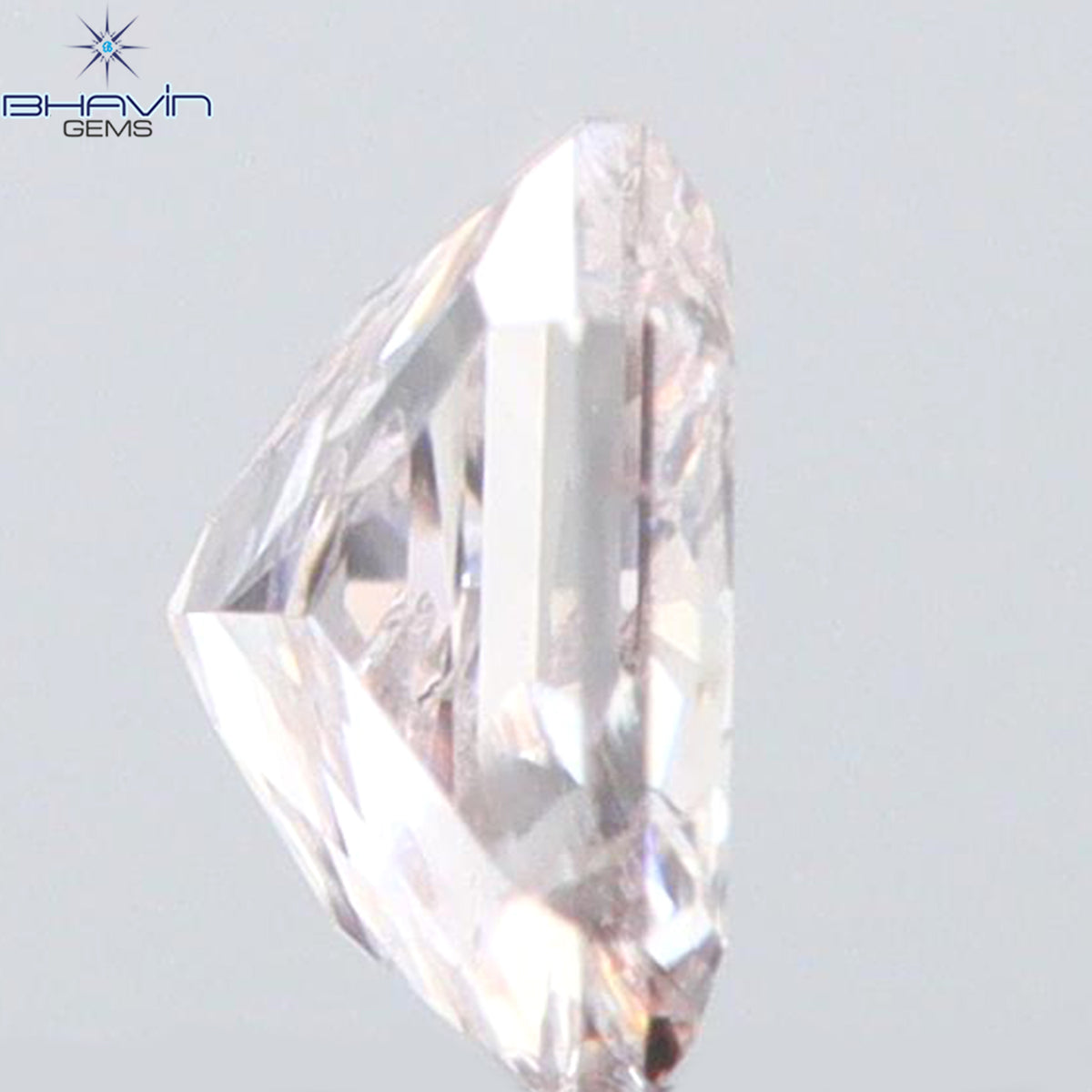 0.08 CT ラディアント シェイプ ナチュラル ダイヤモンド ピンク色 SI2 クラリティ (2.38 MM)