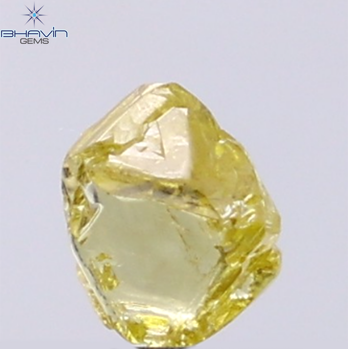 0.94 CT Natural Rough Diamond Enhanced Yellow Color Clarity VS (6.27 MM)