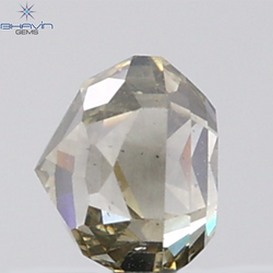 1.00 CT Hexagon Diamond Natural Grey Green Color SI Clarity (4.83 MM)