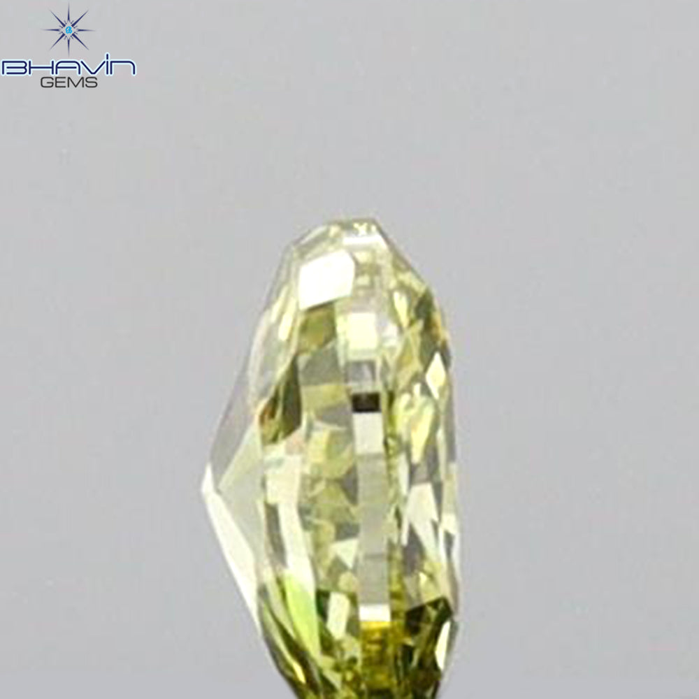 0.08 CT Oval Shape Natural Diamond Green (Parrot) Color VS1 Clarity (3.09 MM)