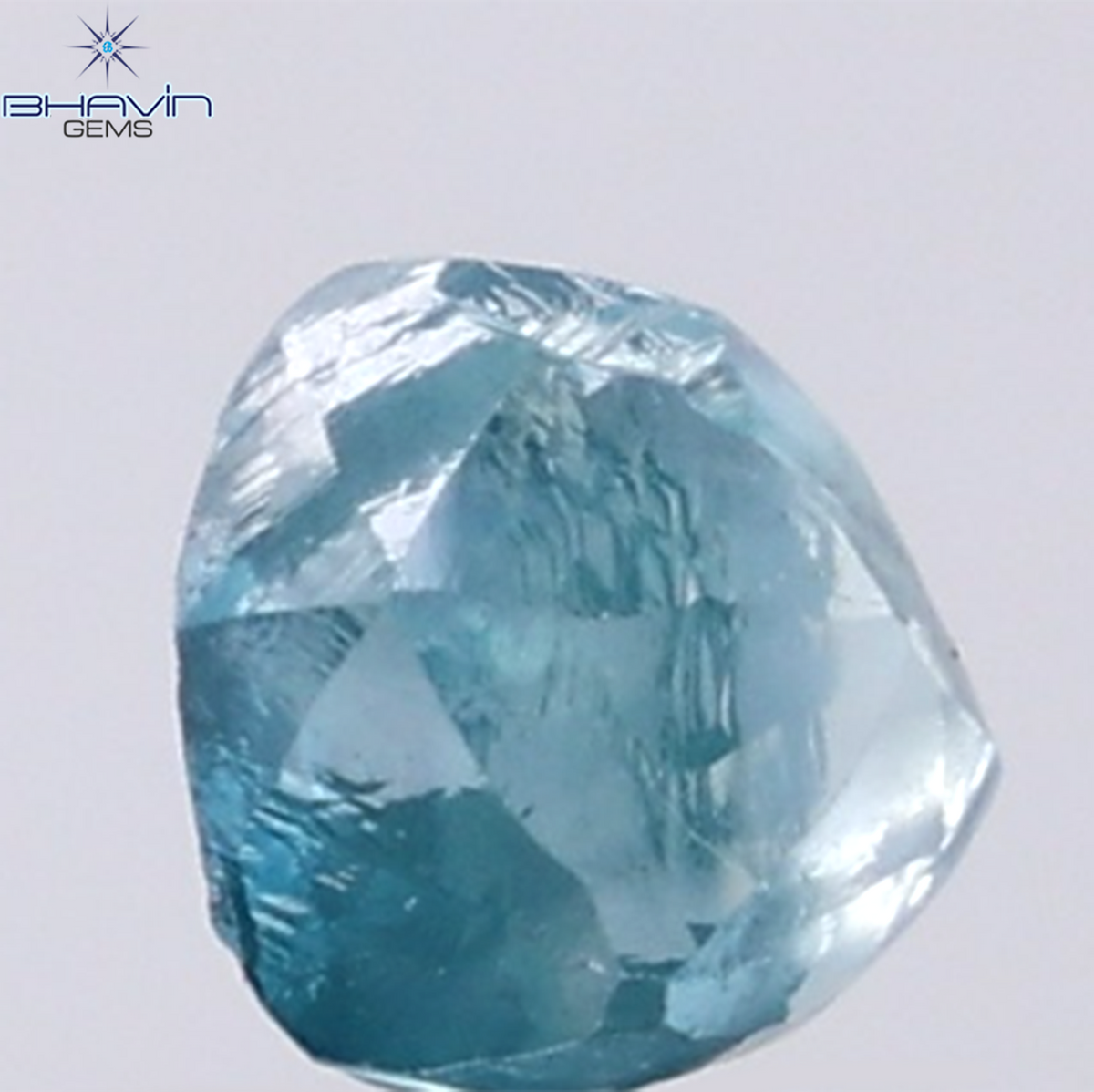 1.43 CT Natural Rough Diamond Enhanced Blue Color Clarity VS (6.35 MM)