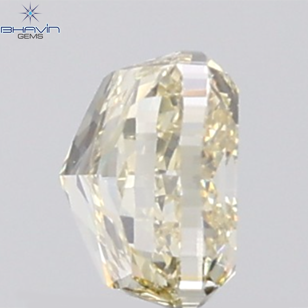 1.02 CT Cushion Diamond Natural Brown Yellow Color VVS1 Clarity (5.25 MM)