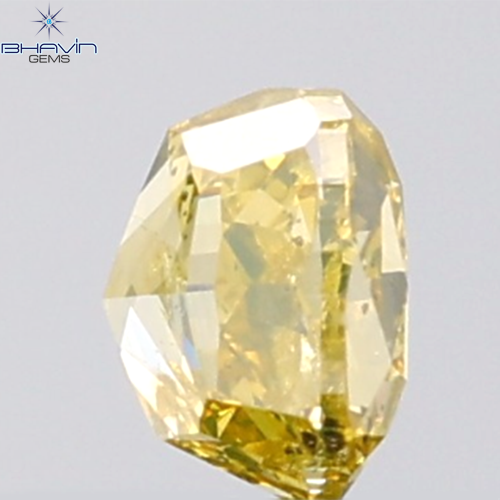 1.01 CT Cushion Diamond Natural Brown Yellow Color SI2 Clarity (5.40 MM)