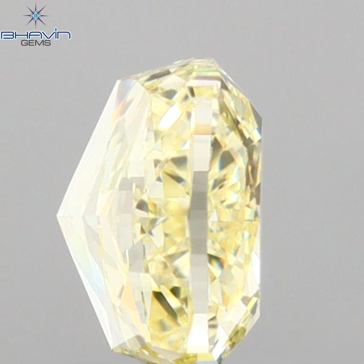 GIA Certified 1.27 CT Natural Cushion Diamond Fancy Light Yellow Color Clarity VS1 (5.97 MM)