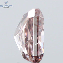 0.11 CT Radiant Shape Natural Diamond Pink Color SI1 Clarity (2.90 MM)