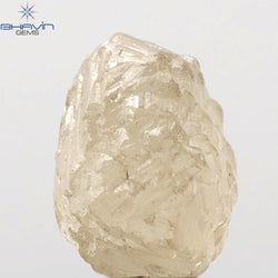 1.39 CT Rough Shape Natural Diamond Brown Color SI Clarity (6.32 MM)
